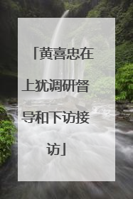 黄喜忠在上犹调研督导和下访接访