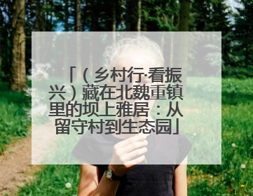 （乡村行·看振兴）藏在北魏重镇里的坝上雅居：从留守村到生态园