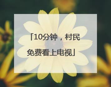 10分钟，村民免费看上电视