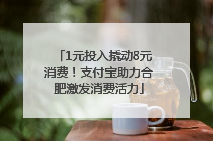1元投入撬动8元消费！支付宝助力合肥激发消费活力