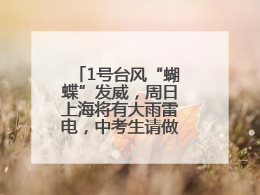 1号台风“蝴蝶”发威，周日上海将有大雨雷电，中考生请做好防范准备