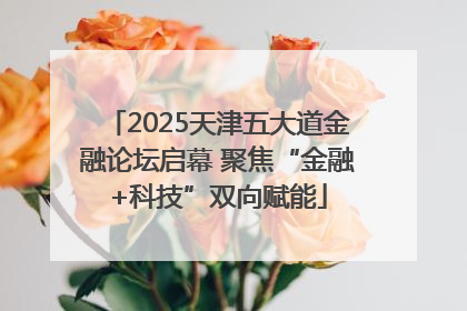 2025天津五大道金融论坛启幕 聚焦“金融+科技”双向赋能