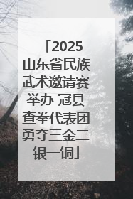 2025山东省民族武术邀请赛举办 冠县查拳代表团勇夺三金二银一铜