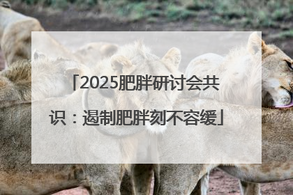 2025肥胖研讨会共识：遏制肥胖刻不容缓