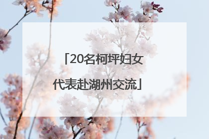 20名柯坪妇女代表赴湖州交流