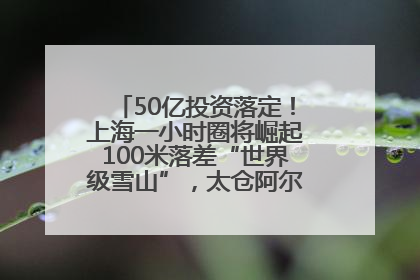 50亿投资落定！上海一小时圈将崛起100米落差“世界级雪山”，太仓阿尔卑斯二期重磅开工