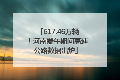 617.46万辆！河南端午期间高速公路数据出炉
