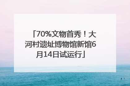 70%文物首秀！大河村遗址博物馆新馆6月14日试运行