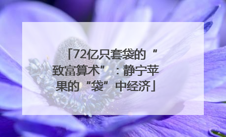72亿只套袋的“致富算术”:静宁苹果的“袋”中经济