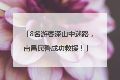 8名游客深山中迷路，南昌民警成功救援！